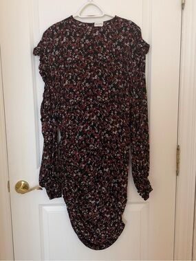 Magda Butrym Black Red and White Floral Blouse